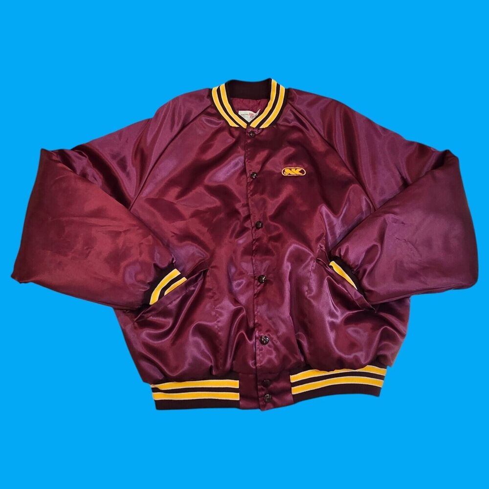 Vintage Americana Bomber Jacket King Louie XL Lined Pro Fit Made in USA -NK Logo